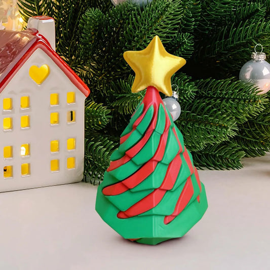 🎈3D Printed Multicolor Christmas Tree Spiral Stacking Toy