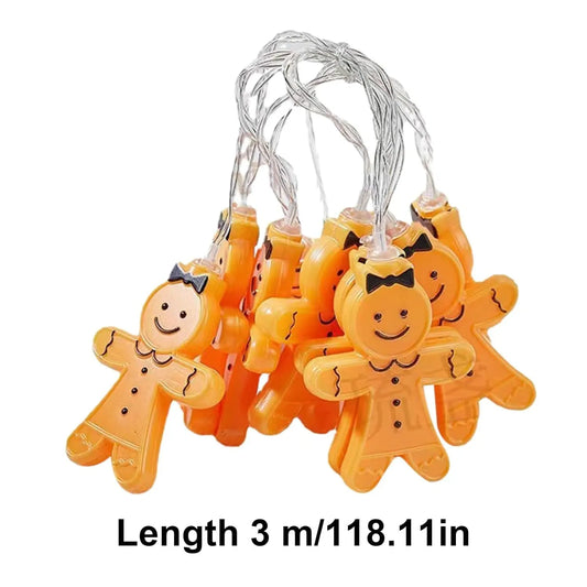 🌟Gingerbread Man String Lights🌟Holiday Atmosphere GiftsChristmas LED Lights