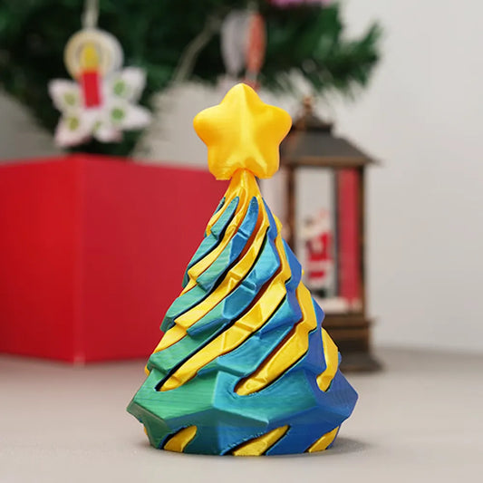 🎈3D Printed Multicolor Christmas Tree Spiral Stacking Toy